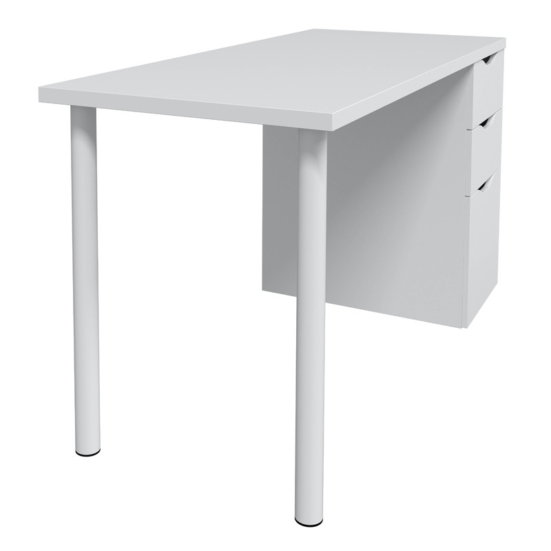 Mesa Escritorio Reversible Sansa Blanco Artik 2 Cajones 