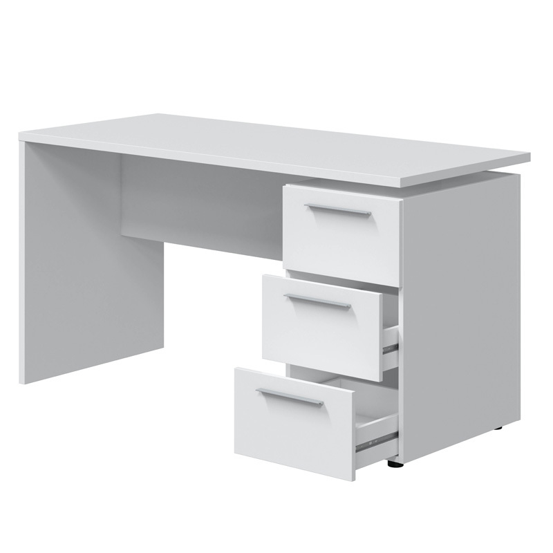 Mesa Escritorio Theon Blanco Artik Buc 3 Cajones 