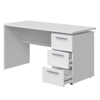 Mesa Escritorio Theon Blanco Artik Buc 3 Cajones 