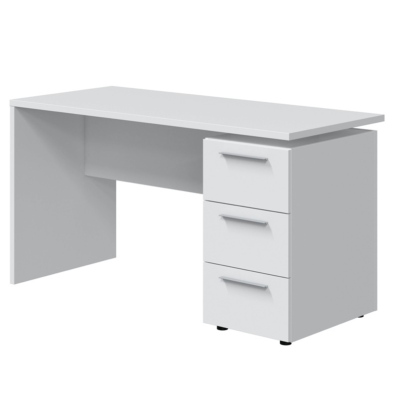 Mesa Escritorio Theon Blanco Artik Buc 3 Cajones 