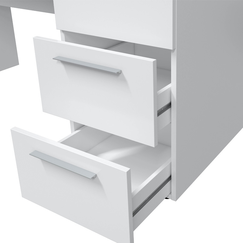 Mesa Escritorio Theon Blanco Artik Buc 3 Cajones 
