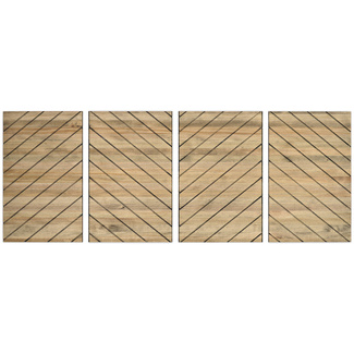 Cabecero Matrimonio Formas Z Modular ECO Madera de Pino Acabado Vintage 