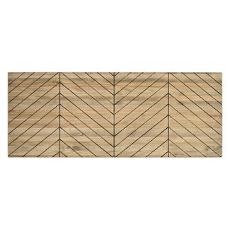 Cabecero Matrimonio Formas Z Modular ECO Madera de Pino Acabado Vintage 