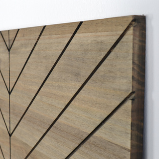 Cabecero Matrimonio Formas Z Modular ECO Madera de Pino Acabado Vintage 