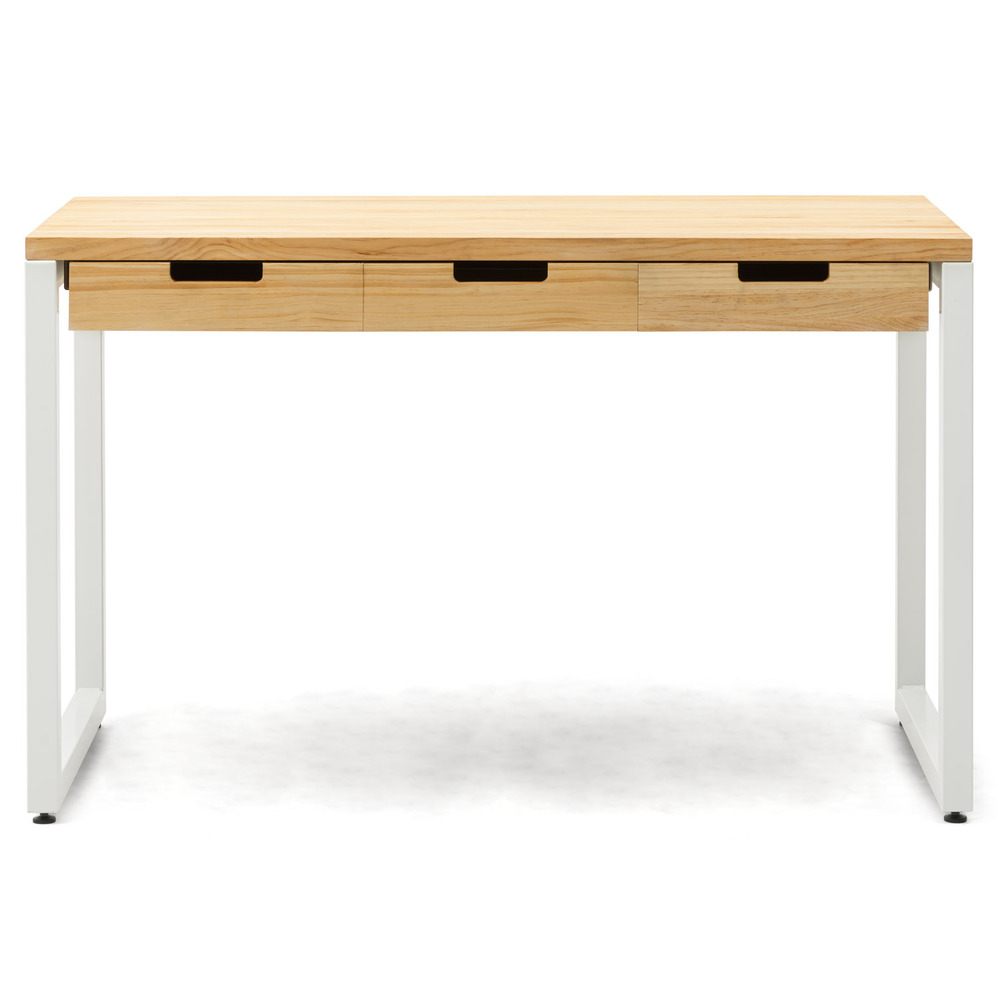 Mesa de Estudio Industrial iCub Strong ECO 1 Cajón Blanco Natural