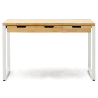 Mesa de Estudio Industrial iCub Strong ECO 1 Cajón Blanco Natural