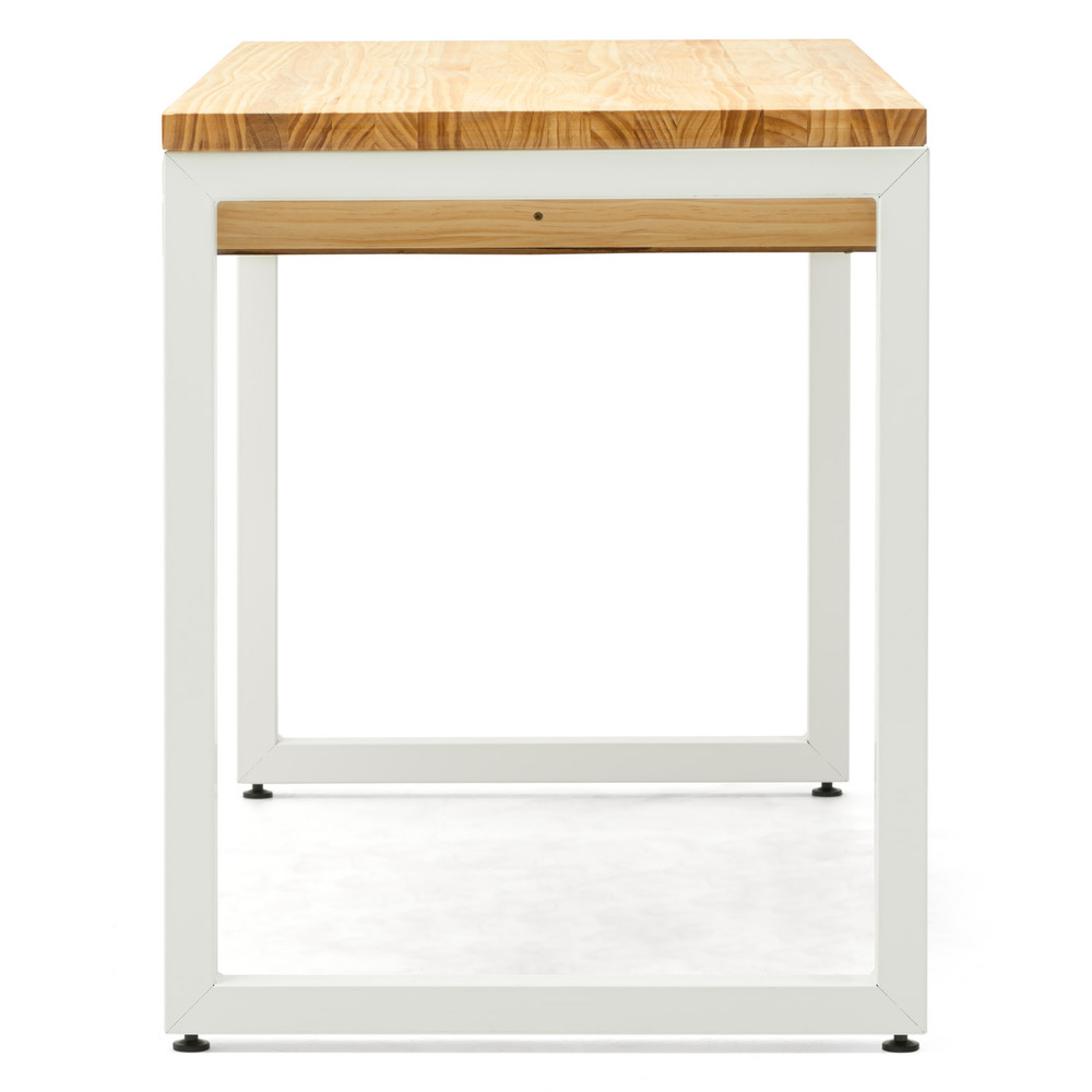 Mesa de Estudio Industrial iCub Strong ECO 1 Cajón Blanco Natural