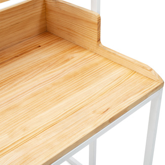 Mesa de Estudio Swindon ECO Industrial Blanca Madera Natural Box Furniture
