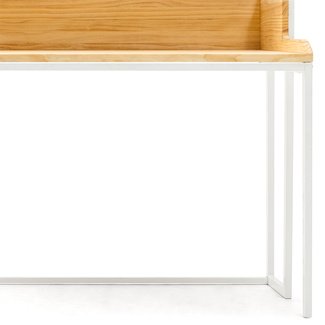 Mesa de Estudio Swindon ECO Industrial Blanca Madera Natural Box Furniture