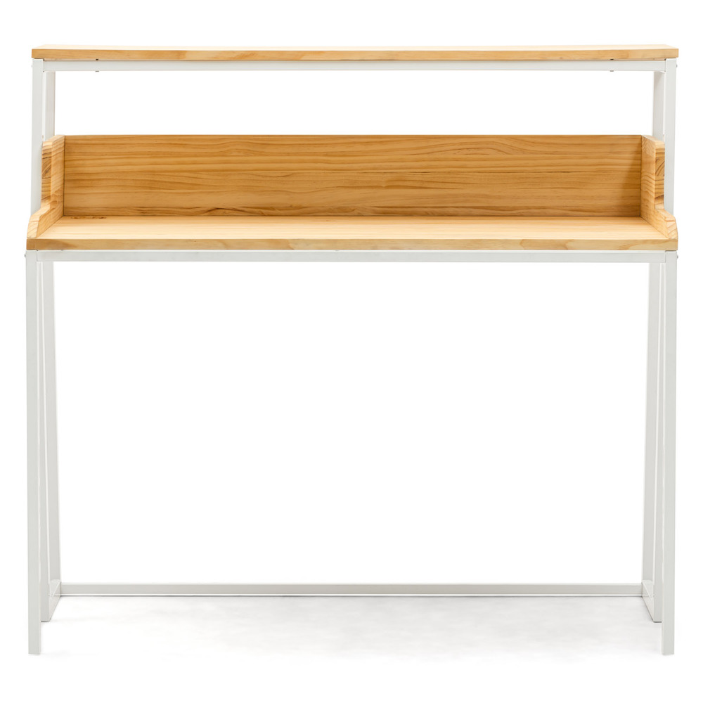 Mesa de Estudio Swindon ECO Industrial Blanca Madera Natural Box Furniture