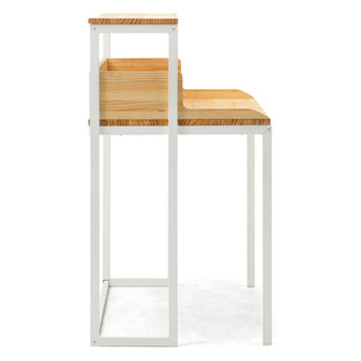 Mesa de Estudio Swindon ECO Industrial Blanca Madera Natural Box Furniture