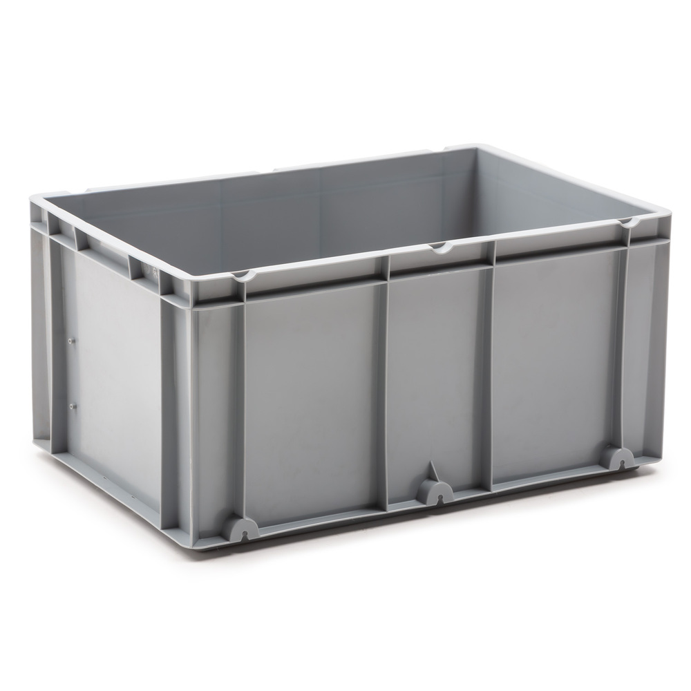 Caja de Plastico Norma Europa Gris Cerrada 40 x 60 x 30 cm