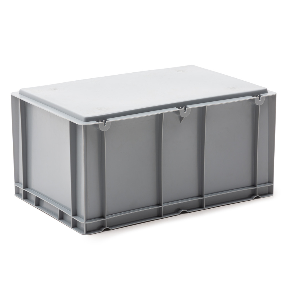 Caja de Plastico Norma Europa Gris Cerrada 40 x 60 x 30 cm