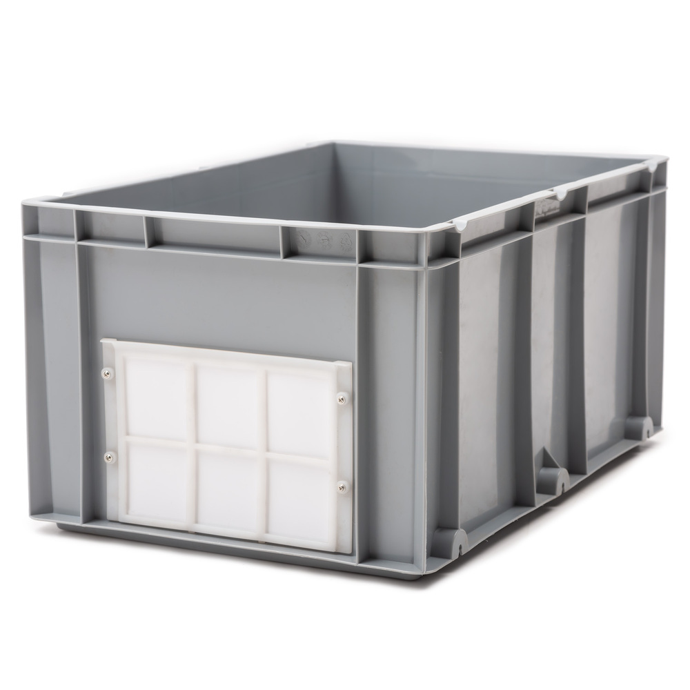 Caja de Plastico Norma Europa Gris Cerrada 40 x 60 x 30 cm