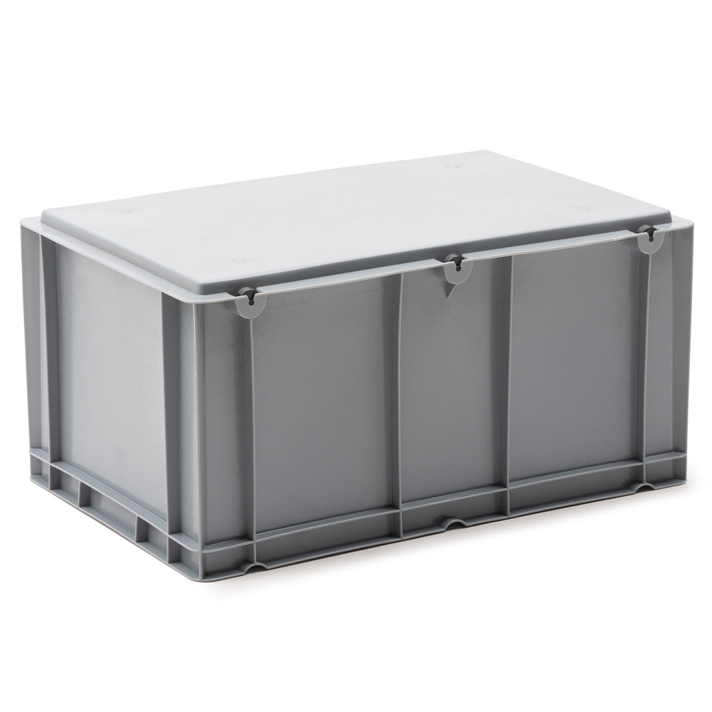 Caja de Plastico Norma Europa Gris Cerrada 40 x 60 x 30 cm