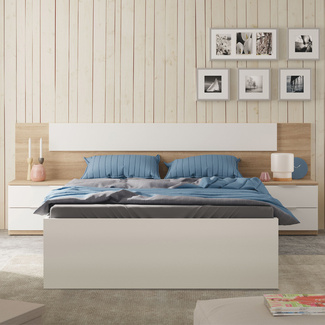 Cabezal Cama Noon Plus con 2 Mesitas 