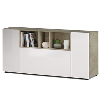 Aparador Mia 3 Puertas Roble Alaska Blanco Artik