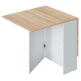 Mesa Cocina Fly Alas Abatibles Blanco Artik Roble Canadian