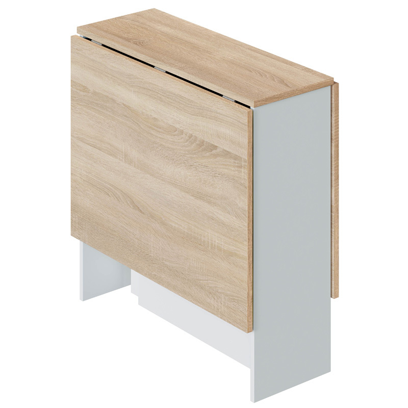 Mesa Cocina Fly Alas Abatibles Blanco Artik Roble Canadian