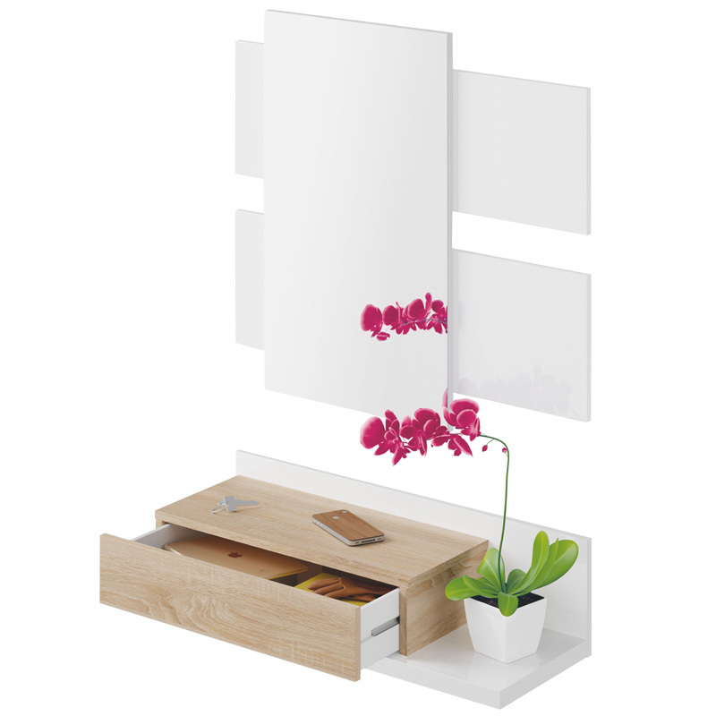 Recibidor Modern con Cajón y Espejo 