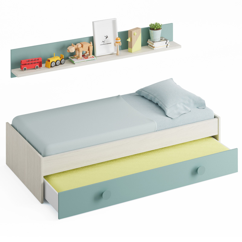 Cama Nido Juvenil Enjoy con Cajón y Estantería