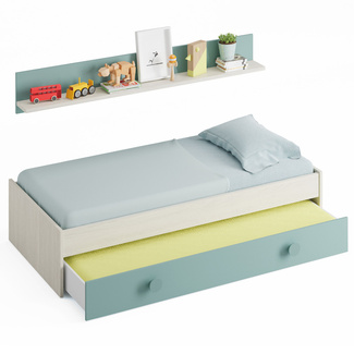 Cama Nido Juvenil Enjoy con Cajón y Estantería