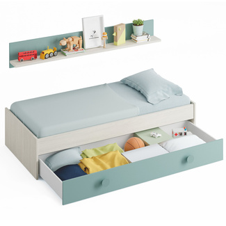 Cama Nido Juvenil Enjoy con Cajón y Estantería