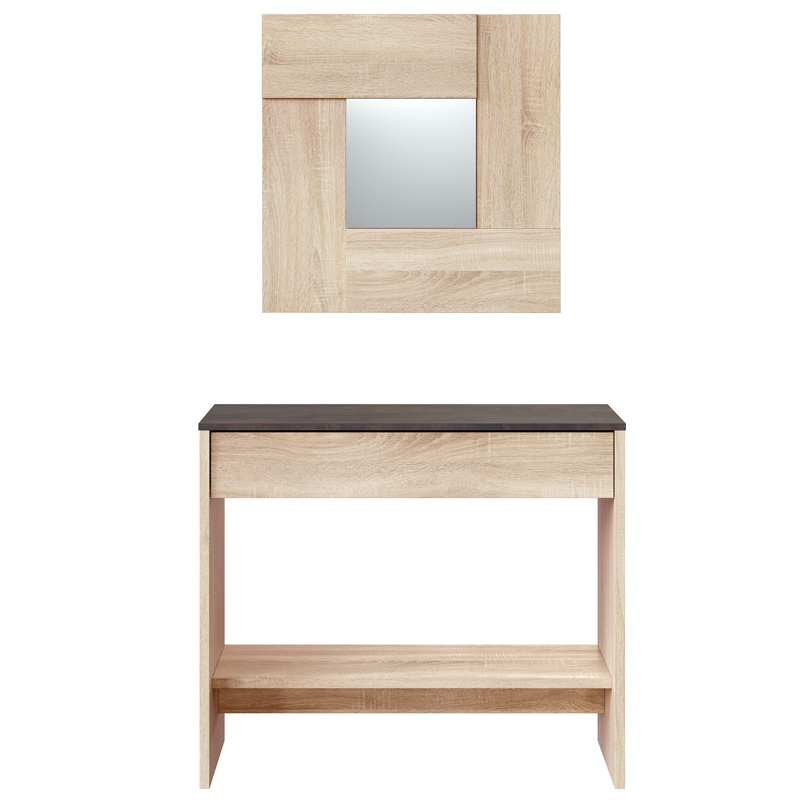 Mueble Recibidor Hi Cajón y Espejo 