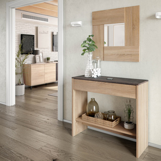Mueble Recibidor Hi Cajón y Espejo 