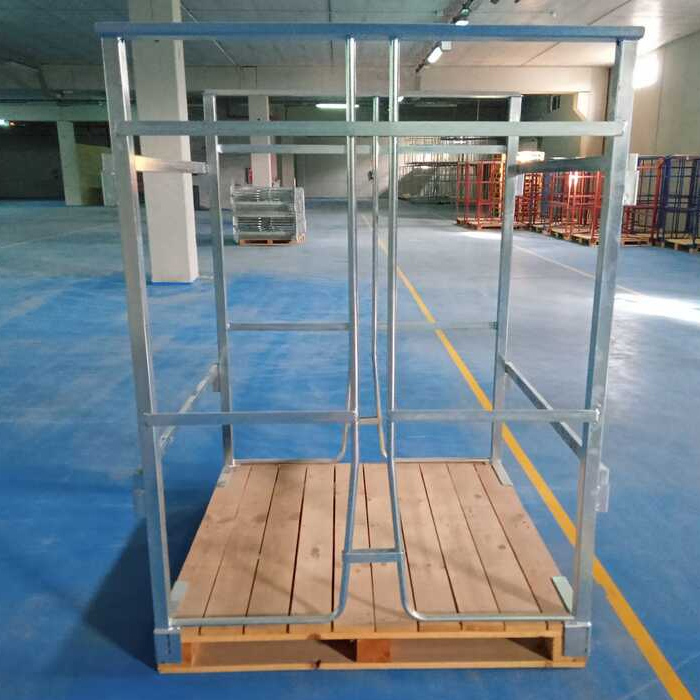Jaula Apilable B2 Galvanizada Sobre Palet Usada 120 x 120 x 150 cm
