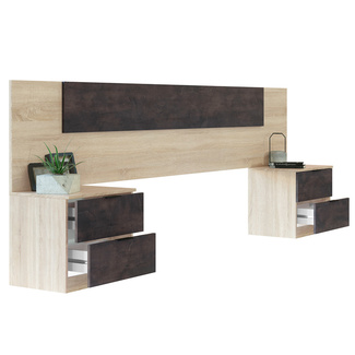 Cabezal Cama Noon Plus con 2 Mesitas 