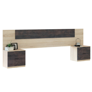 Cabezal Cama Noon Plus con 2 Mesitas 