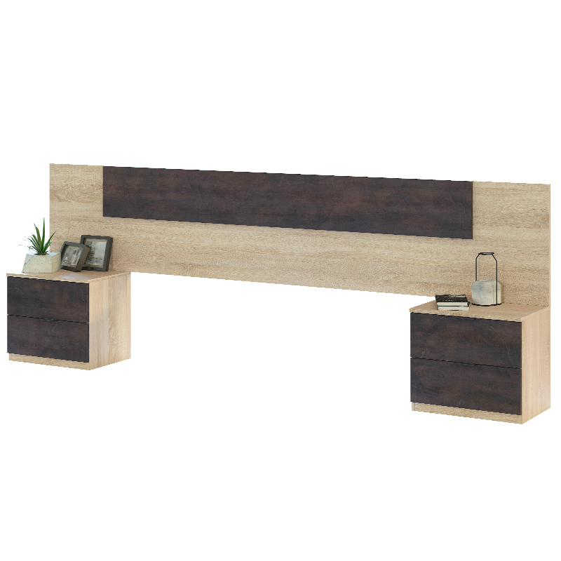 Cabezal Cama Noon Plus con 2 Mesitas 