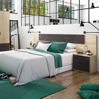 Cabezal Cama Noon Plus con 2 Mesitas 