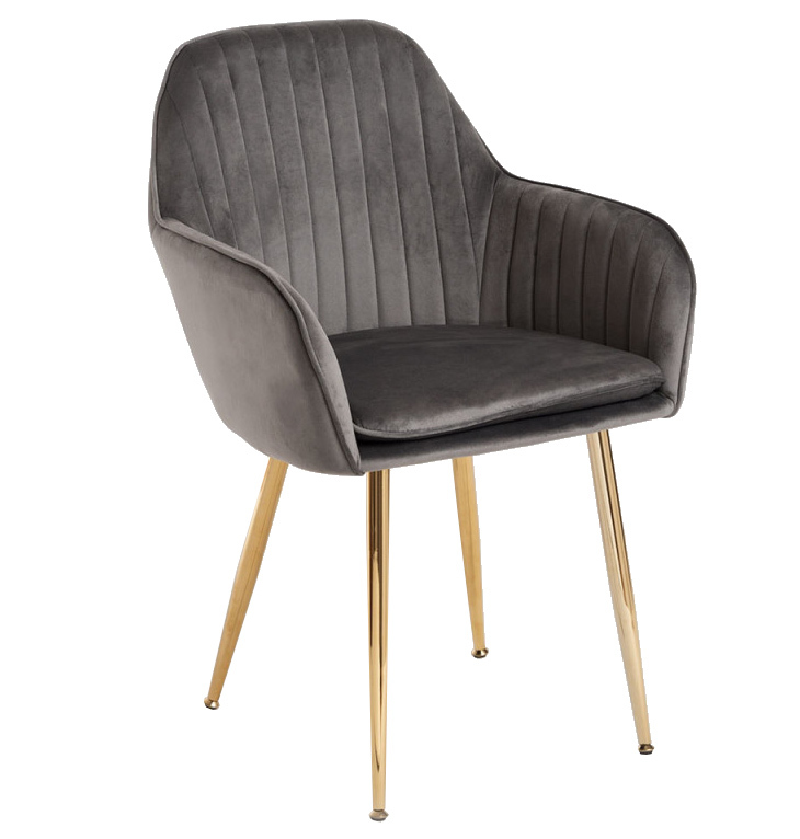 Silla Reby Golden Asiento de Terciopelo 44 x 56 x 87 cm 