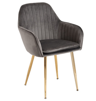 Silla Reby Golden Asiento de Terciopelo 44 x 56 x 87 cm 