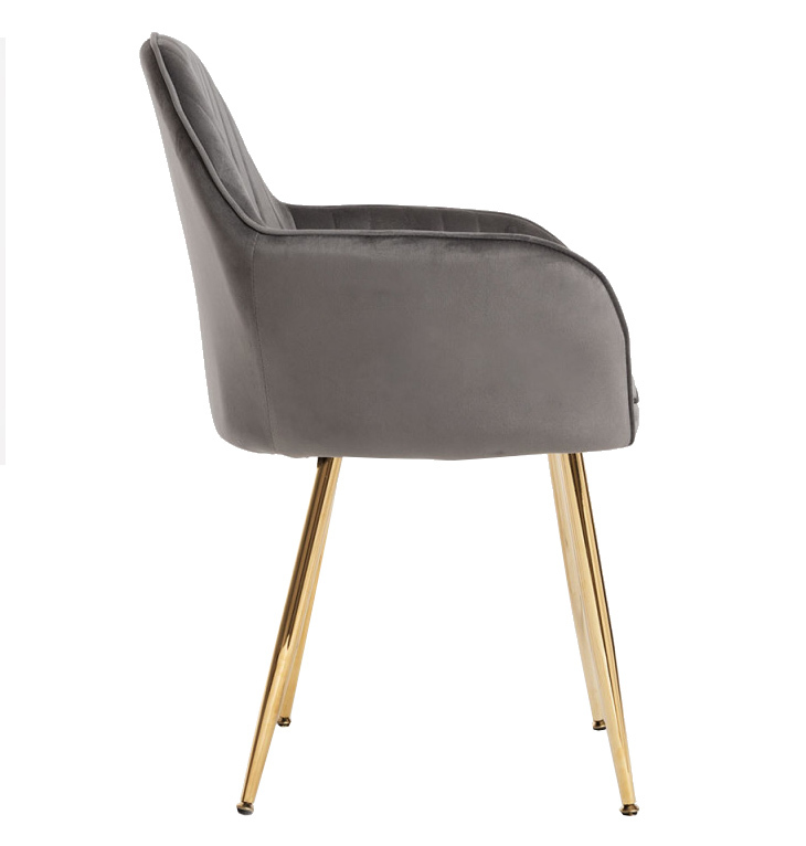Silla Reby Golden Asiento de Terciopelo 44 x 56 x 87 cm 