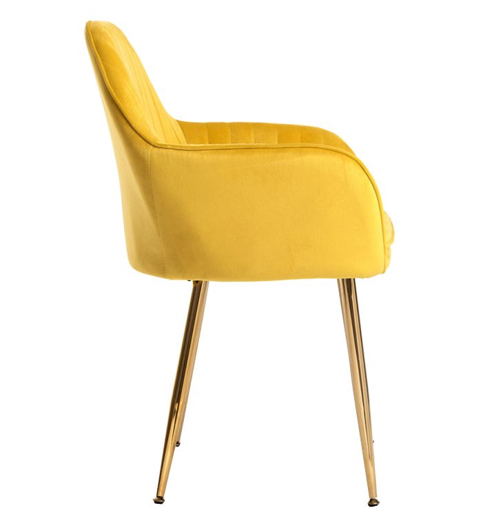 Silla Reby Golden Asiento de Terciopelo 44 x 56 x 87 cm 