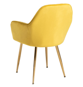 Silla Reby Golden Asiento de Terciopelo 44 x 56 x 87 cm 