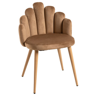 Silla Hanpe Tapizado de Terciopelo 42 x 48 x 77 cm