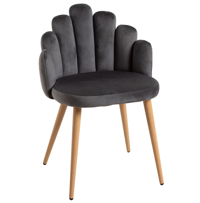 Silla Hanpe Tapizado de Terciopelo 42 x 48 x 77 cm