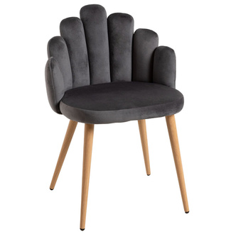 Silla Hanpe Tapizado de Terciopelo 42 x 48 x 77 cm