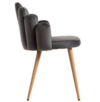 Silla Hanpe Tapizado de Terciopelo 42 x 48 x 77 cm