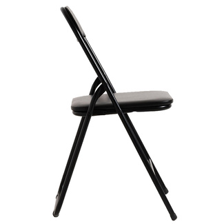 Silla Plegable Lion One de Polipiel Blanco 47 x 44 x 79 cm