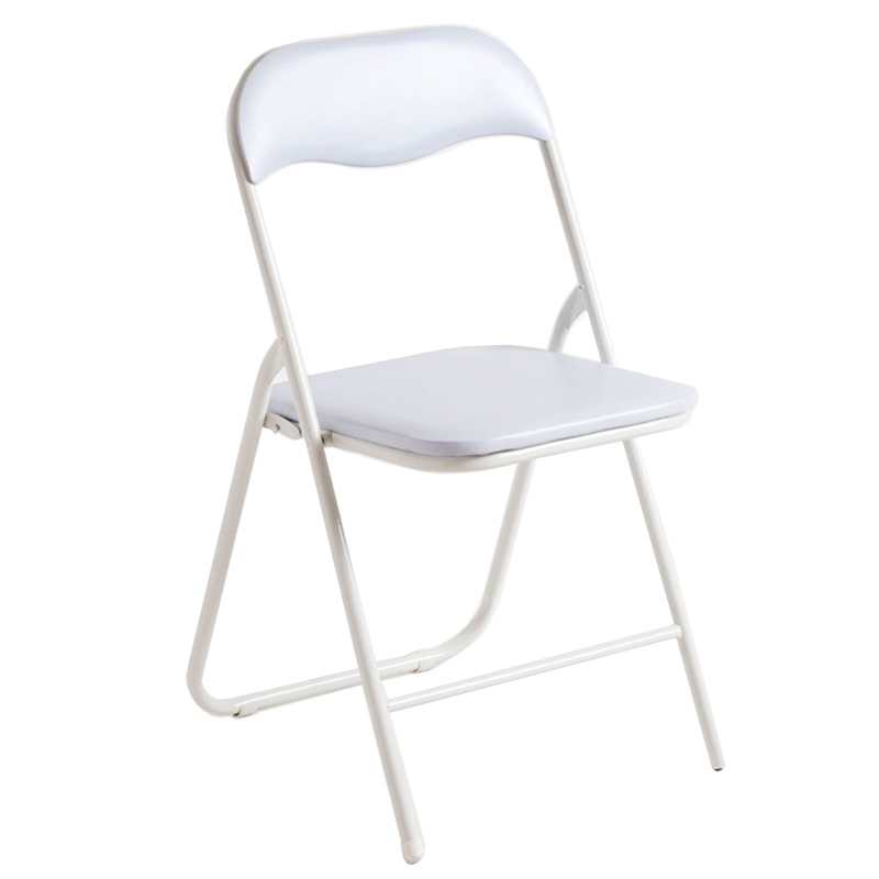 Silla Plegable Lion One de Polipiel Blanco 47 x 44 x 79 cm