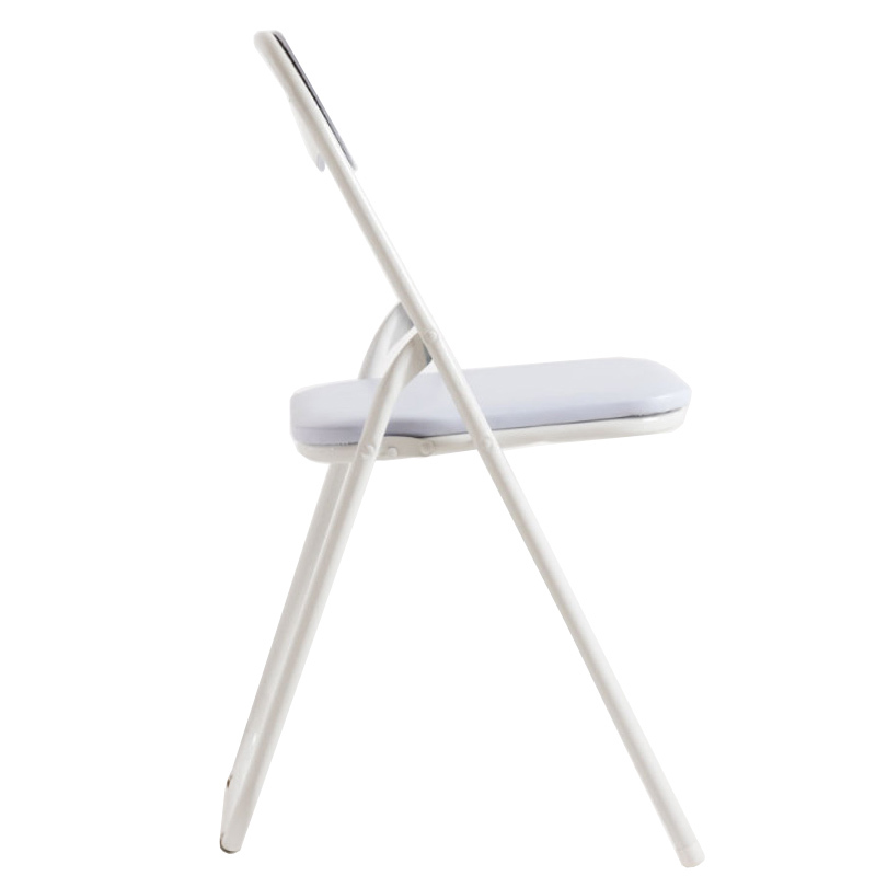 Silla Plegable Lion One de Polipiel Blanco 47 x 44 x 79 cm