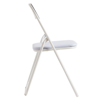 Silla Plegable Lion One de Polipiel Blanco 47 x 44 x 79 cm