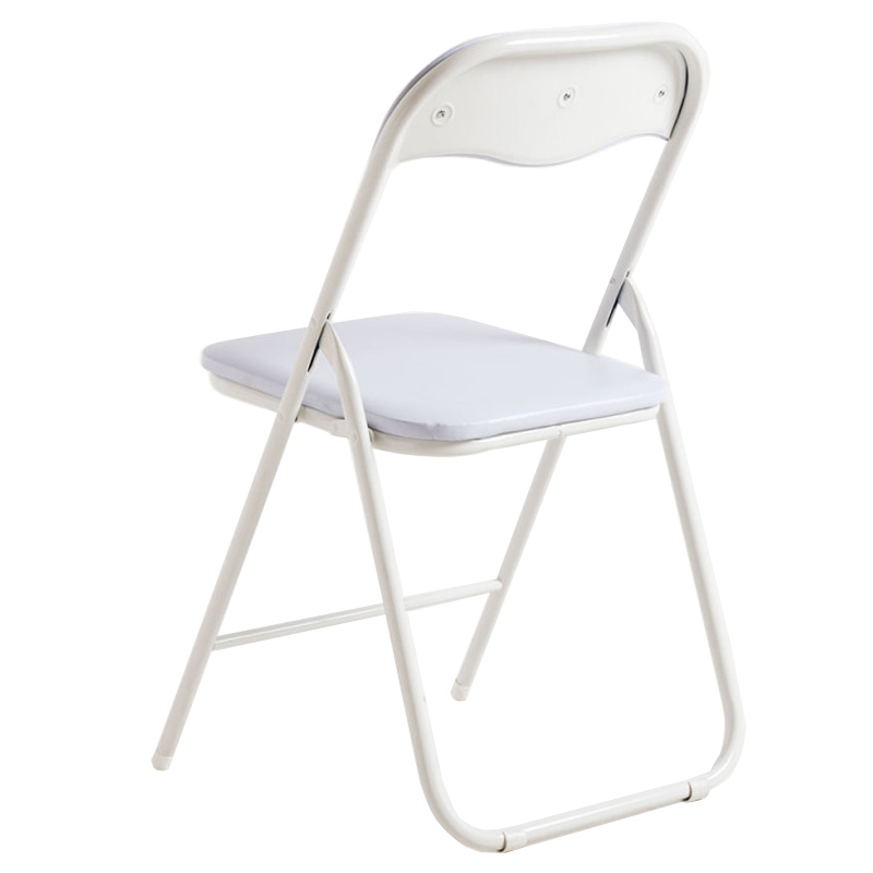 Silla Plegable Lion One de Polipiel Blanco 47 x 44 x 79 cm