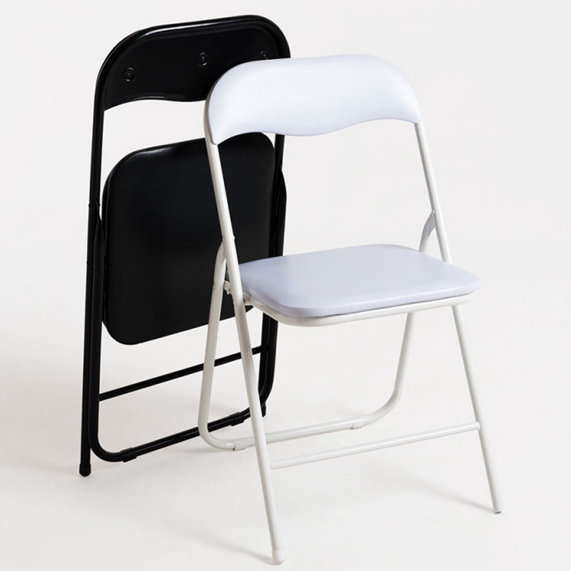Silla Plegable Lion One de Polipiel Blanco 47 x 44 x 79 cm
