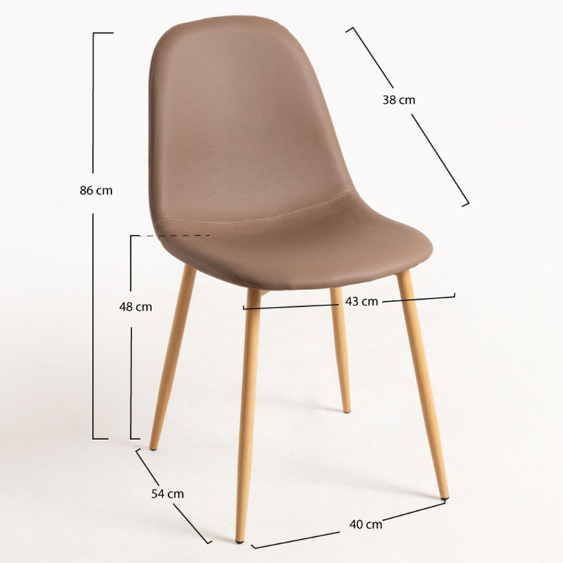 Silla Leo Asiento de Polipiel 42 x 39 x 84 cm